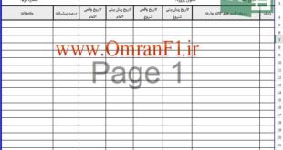نمونه گزارش هفتگی پروژه در اکسل