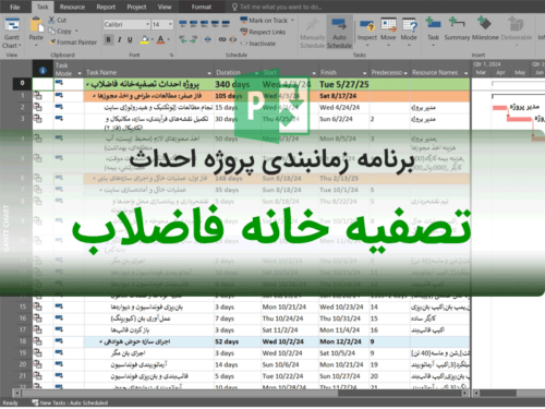 برنامه زمانبندی تصفیه خانه فاضلاب
